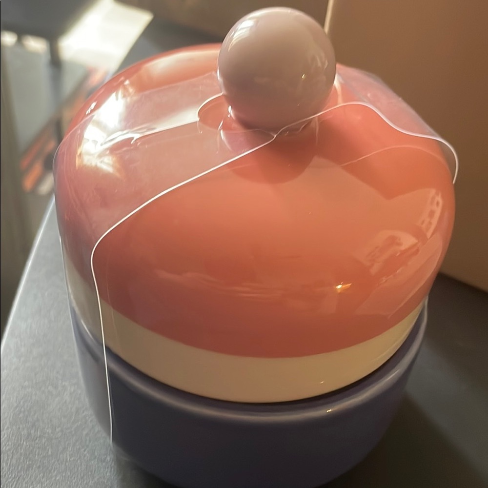 Colorful Ceramic Container with Lid